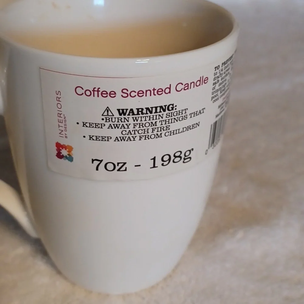 Coffee cup, coffee scented candle 7 oz. Candle